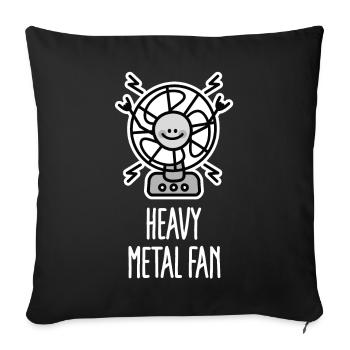 Rockmusik Wortspiel, Heavy Metal Fan, Hard rock - Sofa pillowcase 17,3'' x 17,3'' (45 x 45 cm) - black - Front