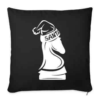 Chess Chess Rook Horse Christmas XMAS Icon - Sofa pillowcase 17,3'' x 17,3'' (45 x 45 cm) - black - Front
