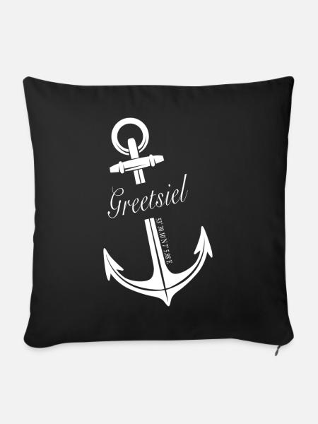 Greetsiel - Sofakissenbezug 45 x 45 cm - Schwarz