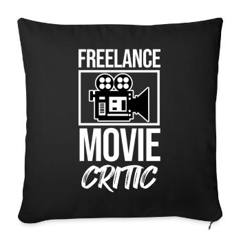 Films, Cineaste, Cinéma, Déclaration, Soirée cinéma, Caméra - Housse de coussin décorative 45 x 45 cm - noir - Devant