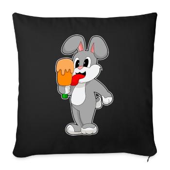 Popsicle de lapin - Housse de coussin décorative 45 x 45 cm - noir - Devant
