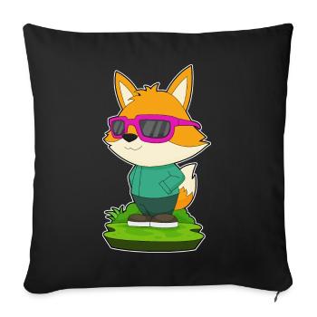 Lunettes de soleil Fox - Housse de coussin décorative 45 x 45 cm - noir - Devant