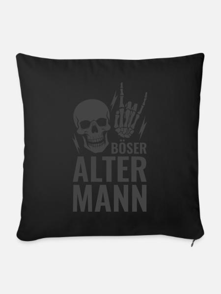 Böser alter Mann - Sofakissenbezug 45 x 45 cm - Schwarz