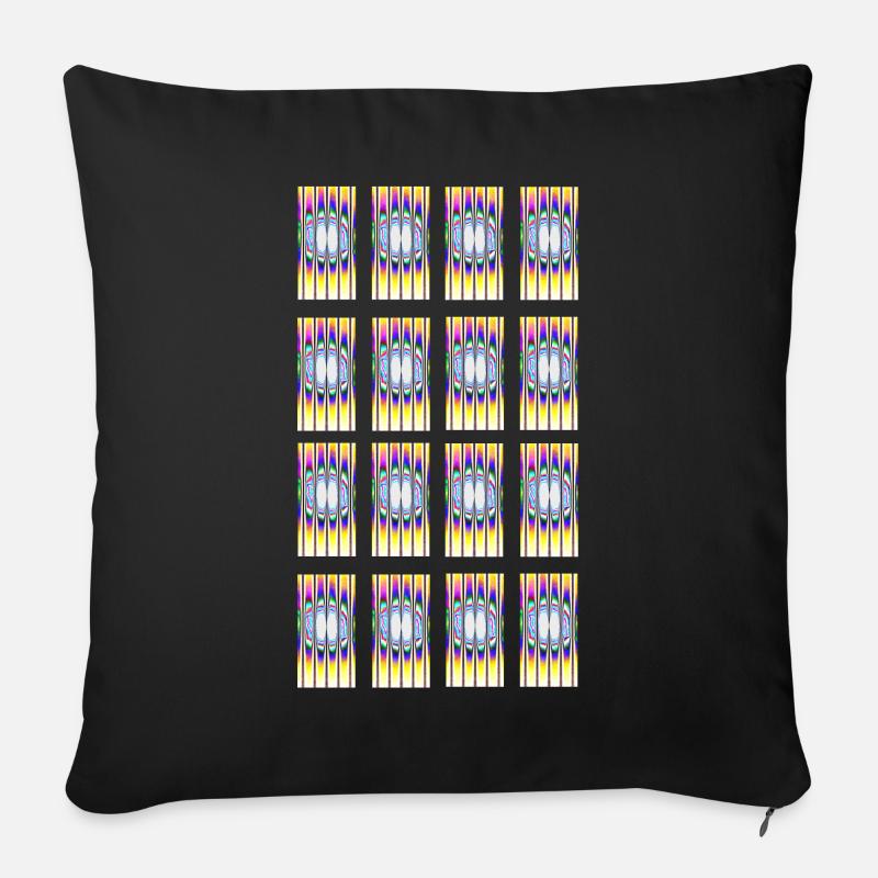 Hypnotisches Design Typ-1 - Sofakissenbezug 45 x 45 cm - Schwarz