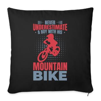 Ne sous-estimez jamais les amateurs de VTT - Housse de coussin décorative 45 x 45 cm - noir - Devant