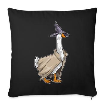 Duck Halloween Witch - Sofa pillowcase 17,3'' x 17,3'' (45 x 45 cm) - black - Front