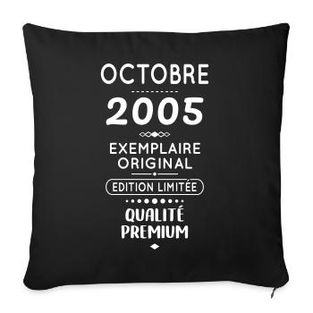 20th Anniversary - October 2005 Original - Sofa pillowcase 17,3'' x 17,3'' (45 x 45 cm) - black - Front
