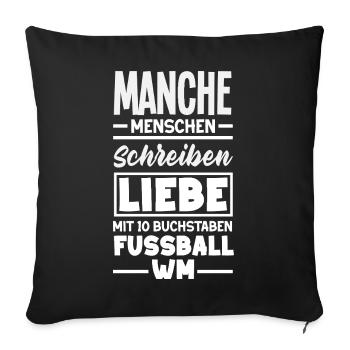 Drôle de Football Football Fan Cadeau - Housse de coussin décorative 45 x 45 cm - noir - Devant