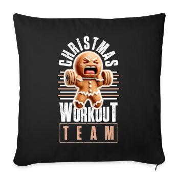 Christmas Workout Team Christmas Funny - Sofa pillowcase 17,3'' x 17,3'' (45 x 45 cm) - black - Front