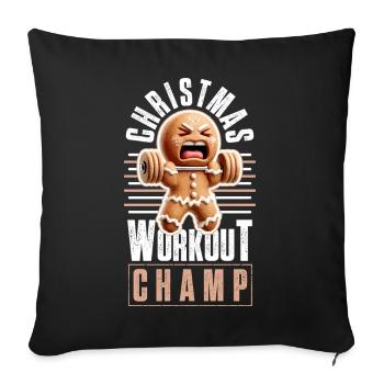 Christmas Workout Champ Weihnachten - Sofakissenbezug 45 x 45 cm - Schwarz - Vorne