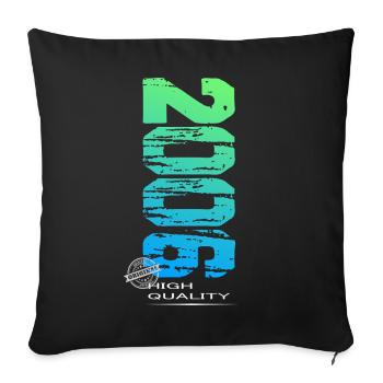 Anniversaire Vintage 2006 Original - Housse de coussin décorative 45 x 45 cm - noir - Devant