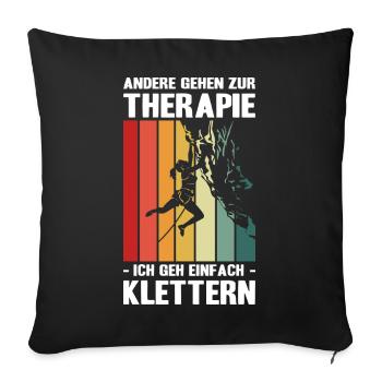 Bouldering Gifts Climbing Climber Boulderer - Sofa pillowcase 17,3'' x 17,3'' (45 x 45 cm) - black - Front