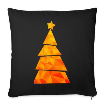 Christmas Tree - Weihnachtsbaum - Weihnachten - Sofakissenbezug 45 x 45 cm - Schwarz - Vorne
