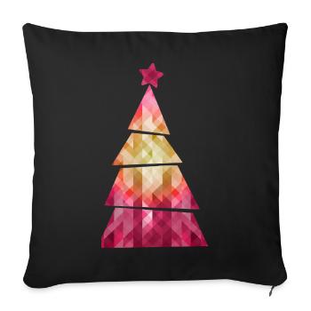 Christmas Tree - Weihnachtsbaum - Weihnachten - Sofakissenbezug 45 x 45 cm - Schwarz - Vorne