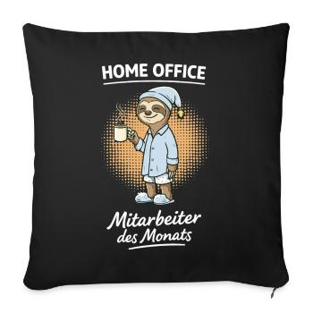 Employé du Siège du Mois Sloth - Housse de coussin décorative 45 x 45 cm - noir - Devant