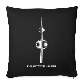 Kuwait City, Kuwait Capital Tour Tourists Kuwaitis - Sofa pillowcase 17,3'' x 17,3'' (45 x 45 cm) - black - Front