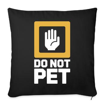 Ne caressez pas l’introverti à distance calme et antisocial - Housse de coussin décorative 45 x 45 cm - noir - Devant