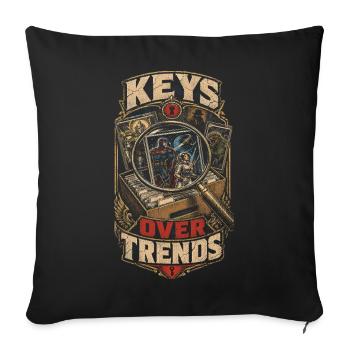 Le collectionneur de bandes dessinées privilégie les tendances - Housse de coussin décorative 45 x 45 cm - noir - Devant