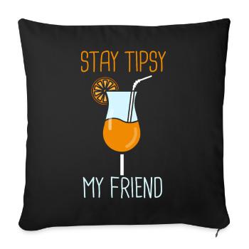 waiter bartender bartender bartender barchef - Sofa pillowcase 17,3'' x 17,3'' (45 x 45 cm) - black - Front