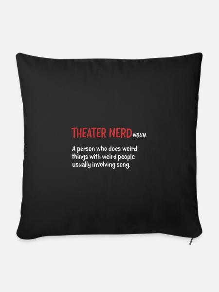 Theater-Nerd - Sofakissenbezug 45 x 45 cm - Schwarz