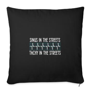 Sinus in den Straßen Tachy In The Sheets - Sofakissenbezug 45 x 45 cm - Schwarz - Vorne