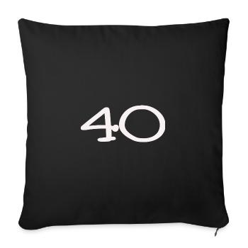 40. 40 ANS. 40e ANNIVERSAIRE. ANNIVERSAIRE 40 ANS. - Housse de coussin décorative 45 x 45 cm - noir - Devant
