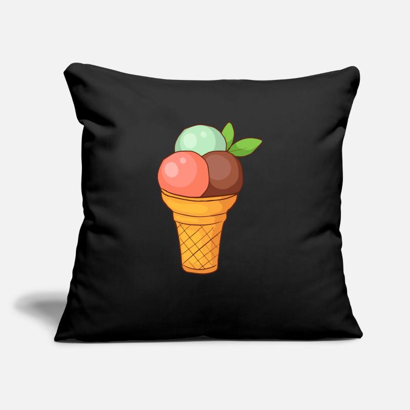 Crème glacée, crème glacée, crème glacée, crème glacée, boule, crème glacée, sundae Housse de coussin décorative 45 x 45 cm