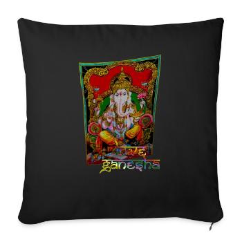 AMOUR GANESHA - Housse de coussin décorative 45 x 45 cm - noir - Devant
