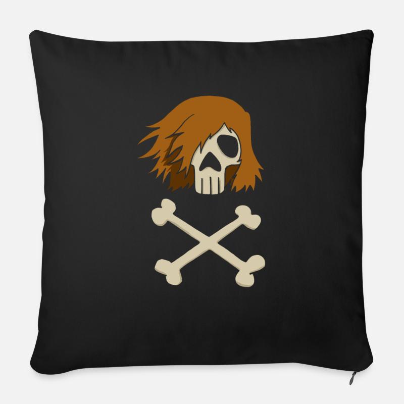 Pirate - Housse de coussin décorative 45 x 45 cm - noir