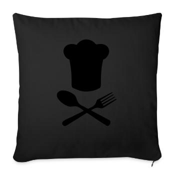 COOK CHEF - Sofa pillowcase 17,3'' x 17,3'' (45 x 45 cm) - black - Front