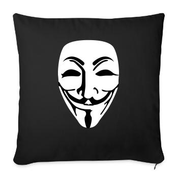Anonymous - Sofa pillowcase 17,3'' x 17,3'' (45 x 45 cm) - black - Front