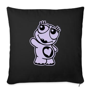 Tortue - Housse de coussin décorative 45 x 45 cm - noir - Devant