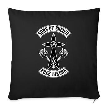 Sons of Breizh - Housse de coussin décorative 45 x 45 cm - noir - Devant