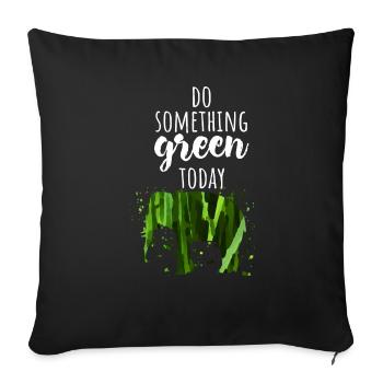 Pensez à l'environnement - Housse de coussin décorative 45 x 45 cm - noir - Devant
