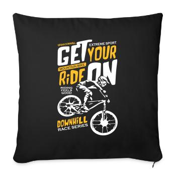 Downhill Race Series - Sofakissenbezug 45 x 45 cm - Schwarz - Vorne