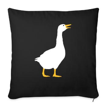 Laughing goose design - Sofa pillowcase 17,3'' x 17,3'' (45 x 45 cm) - black - Front