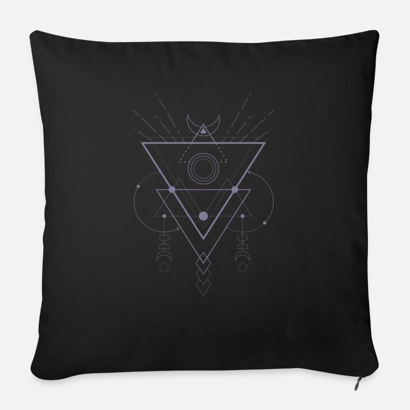 Sacred Geometry - Sofakissenbezug 45 x 45 cm - Schwarz