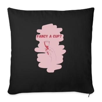 Fancy a cup - Housse de coussin décorative 45 x 45 cm - noir - Devant