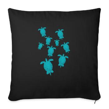 Turtle - Sofakissenbezug 45 x 45 cm - Schwarz - Vorne