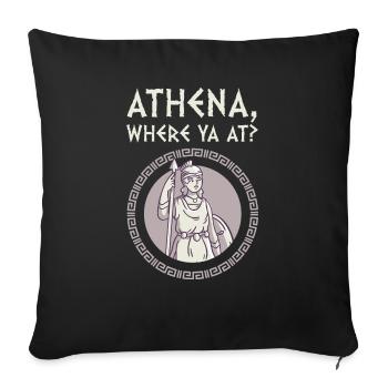 Antike Griechische Mythologie und Griechische - Sofakissenbezug 45 x 45 cm - Schwarz - Vorne