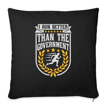 mieux fonctionner que le gouvernement - Housse de coussin décorative 45 x 45 cm - noir - Devant