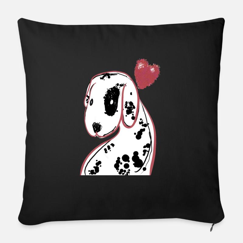 Lovematian - Sofakissenbezug 45 x 45 cm - Schwarz