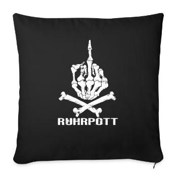 Ruhrpott one Finger - Sofakissenbezug 45 x 45 cm - Schwarz - Vorne