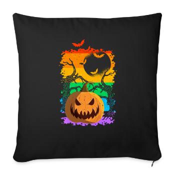 Gay Pride Parade LGBTQ+ Rainbow Flag Body Positive - Sofakissenbezug 45 x 45 cm - Schwarz - Vorne