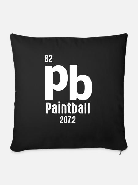 Paintball Airsoft - Sofakissenbezug 45 x 45 cm - Schwarz