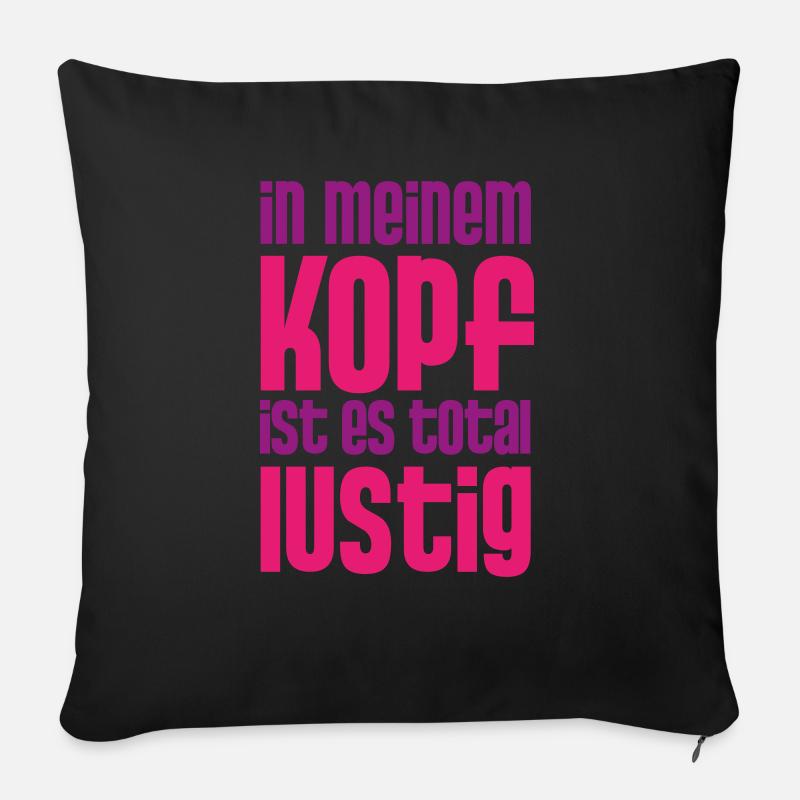 Lustig - Sofakissenbezug 45 x 45 cm - Schwarz