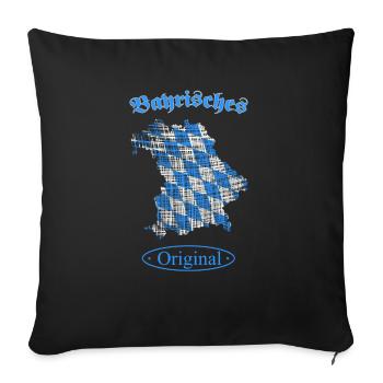 Bayern Bayrisches Original - Sofakissenbezug 45 x 45 cm - Schwarz - Vorne