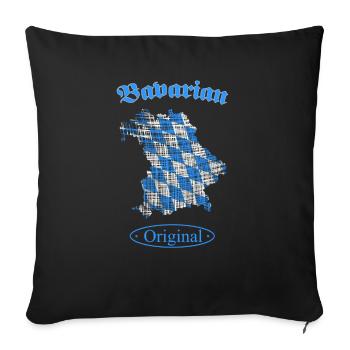 Bavarian Original Bayern - Sofakissenbezug 45 x 45 cm - Schwarz - Vorne