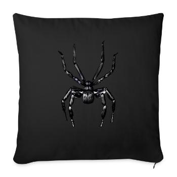 Spider - Sofa pillowcase 17,3'' x 17,3'' (45 x 45 cm) - black - Front