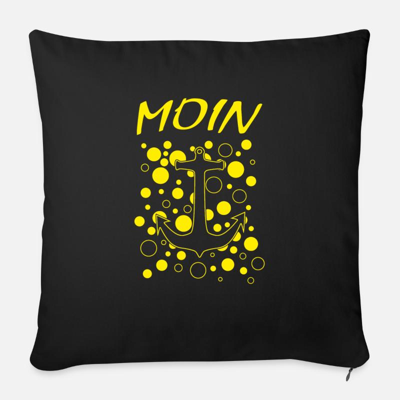 moin moin - Sofakissenbezug 45 x 45 cm - Schwarz